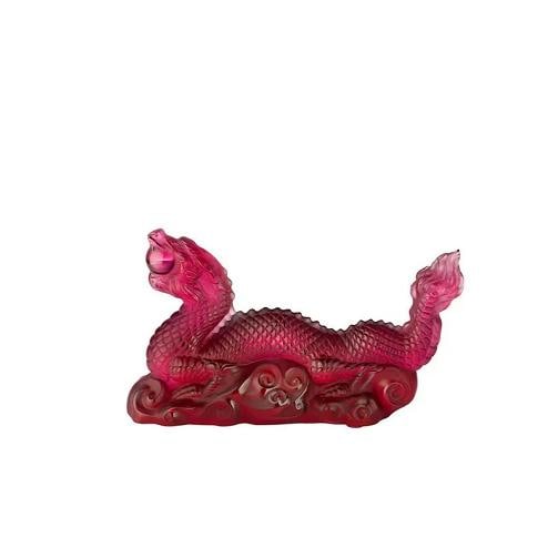 NEW LALIQUE CRYSTAL TIANLONG DRAGON RED SCULPTURE #10789500 BRAND NIB (1 of 1)