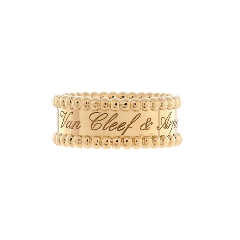 Van Cleef & Arpels Perlee Signature Ring 18K Yellow Gold: Measurements: Size: 6 - 52, Width: 8.10 mm . Condition: Pre-owned - Good,Brand: Van Cleef & Arpels,Main Stone: Unknown,Metal: 18K Yellow Gold,Metal Purity: 18K,Ring Size: 6 - 52,Type: Ring,Color: Yell