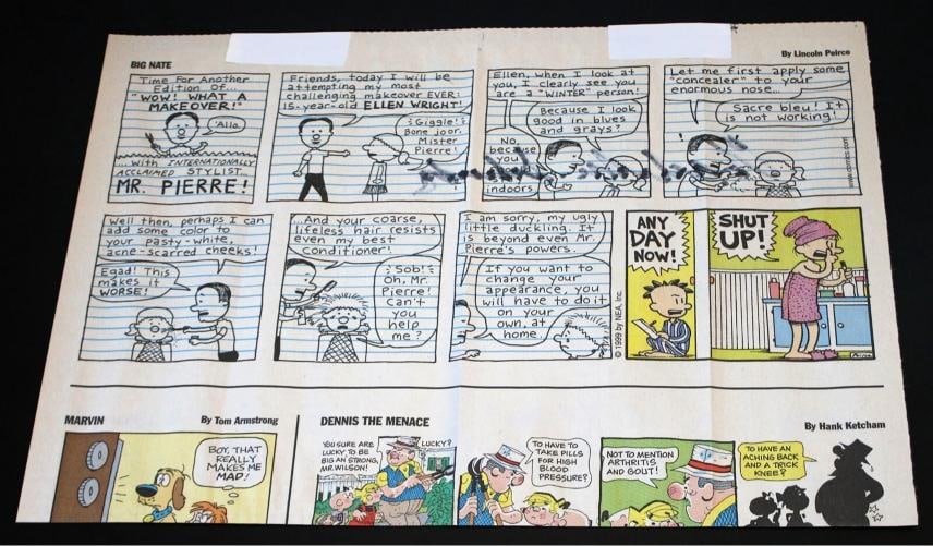 Charles M. Schulz Signed 1999 The Washington Post Peanuts Snoopy Comic Strip (PSA LOA) - 3