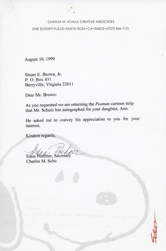 Charles M. Schulz Signed 1999 The Washington Post Peanuts Snoopy Comic Strip (PSA LOA) - 5