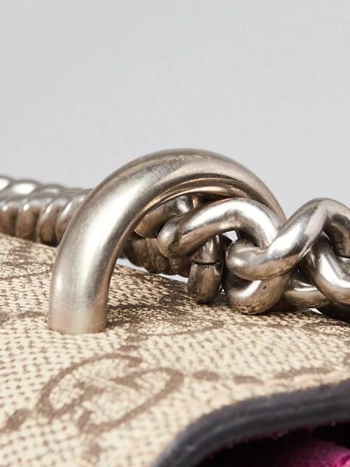 Gucci Beige GG Supreme Canvas Embroidered Sequin Small Dionysus Shoulder Bag - 3