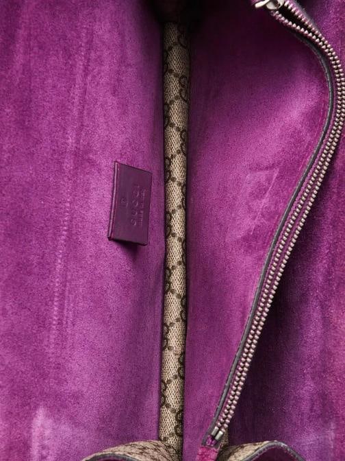 Gucci Beige GG Supreme Canvas Embroidered Sequin Small Dionysus Shoulder Bag - 6