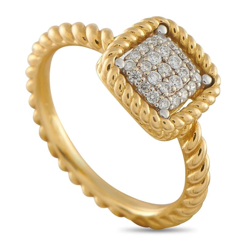 Roberto Coin Barocco 18K Yellow Gold Diamond Ring RC22-122225: Condition: Pre-owned - Good: This item has been gently used but is in good condition. It might have a few signs of wear, like light scratches or tarnishing. All imperfections should be shown and