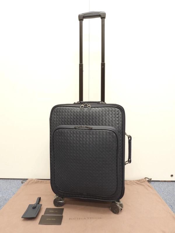 Bottega Veneta four-wheeled carry-on bag navy 14.3*18.5*10.2 inch (1 of 7)