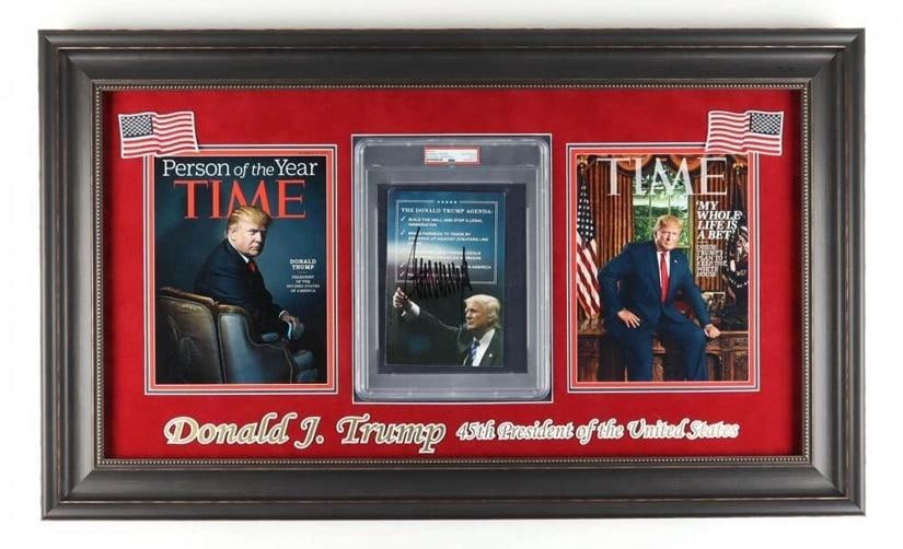 DONALD TRUMP SIGNED AGENDA PSA COA 47th PRESIDENT FRAMED 2024 MAGA _Ùà¼_Ùà& (1 of 4)