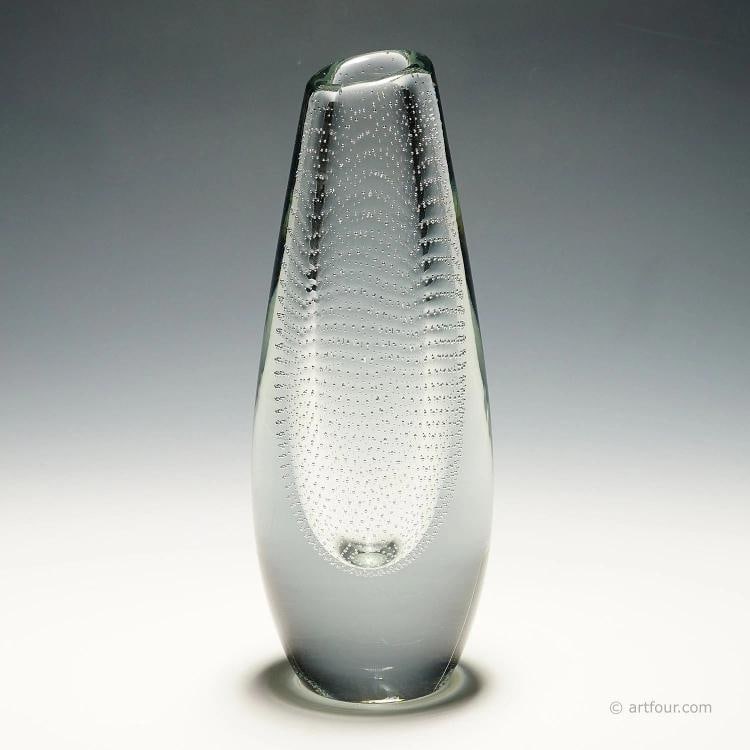 Vintage Art Glass Vase by Gunnel Nyman for Nuutajarvi Notsio - 2