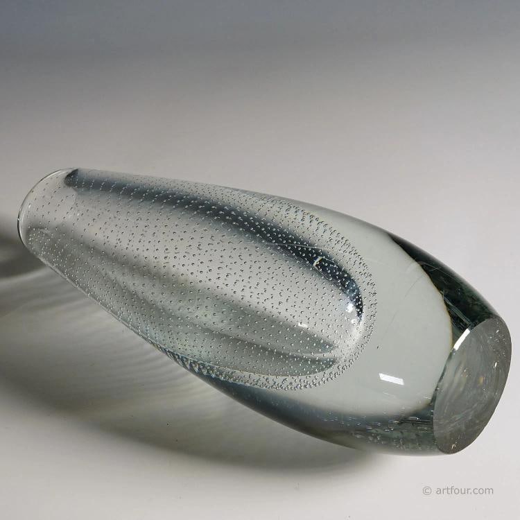 Vintage Art Glass Vase by Gunnel Nyman for Nuutajarvi Notsio - 4