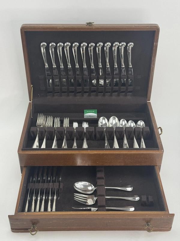 Stieff Queen Anne Colonial Williamsburg 87pc Sterling Silver Flatware Set for 12 (1 of 8)