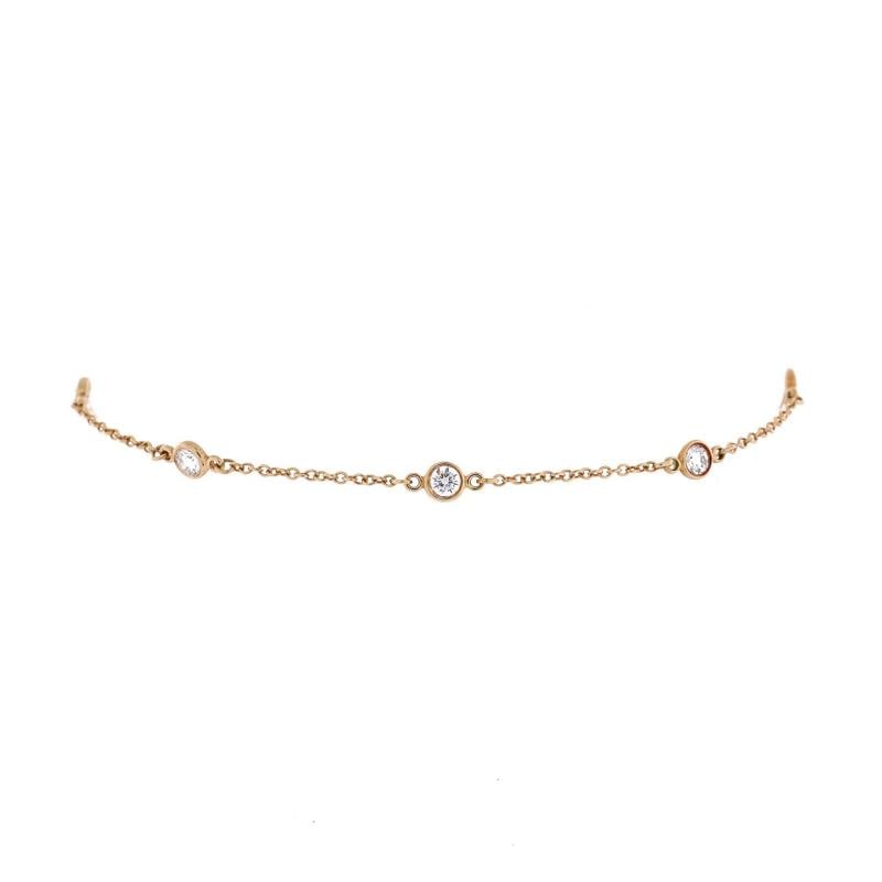 Tiffany & Co. Elsa Peretti Diamonds By The Yard 5 Stone Bracelet 18K Yellow Gold: Condition: Pre-owned - Good,Brand: Tiffany & Co.,Main Stone: Diamond,Metal: 18K Yellow Gold,Metal Purity: 18K,Style: Bracelet,Type: Bracelet,Color: Yellow Gold,Material: 18K Yellow Gold, Diamond 