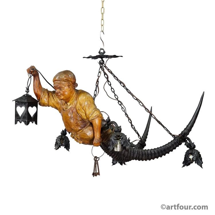 Antique Lustermaennchen of a Cellar Master, Germany 1920 (1 of 9)