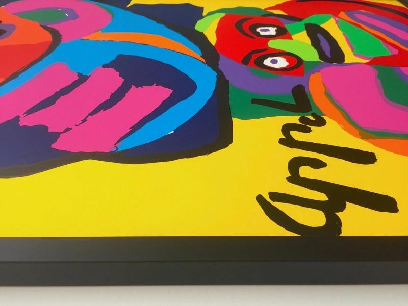 KAREL APPEL RARE VINTAGE 1960'S MID CENTURY MODERN FRAMED SILKSCREEN ART PRINT - 5