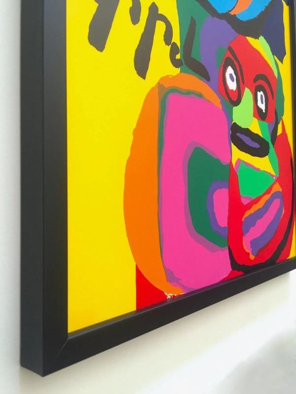 KAREL APPEL RARE VINTAGE 1960'S MID CENTURY MODERN FRAMED SILKSCREEN ART PRINT - 8