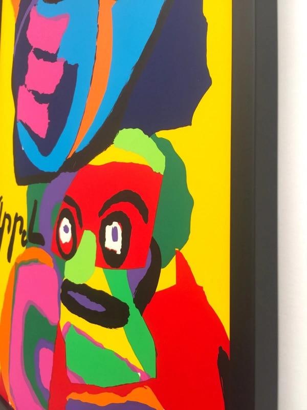 KAREL APPEL RARE VINTAGE 1960'S MID CENTURY MODERN FRAMED SILKSCREEN ART PRINT - 9