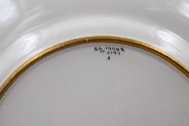 3 Red Royal Doulton Raised Paste Gold Dinner Plates, Circa 1920 - 3