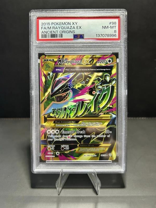 M Rayquaza EX 98/98 | XY Series: Ancient Origins | PSA NM 8 (1 of 3)