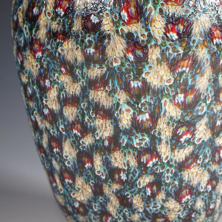 Vittorio Ferro Vase with Opaque Murrine Murano ca. 2000s - 3