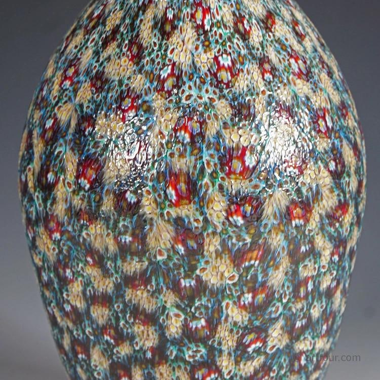Vittorio Ferro Vase with Opaque Murrine Murano ca. 2000s - 4
