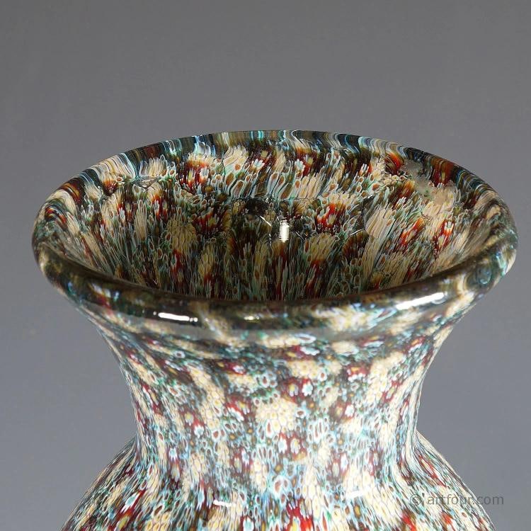 Vittorio Ferro Vase with Opaque Murrine Murano ca. 2000s - 5