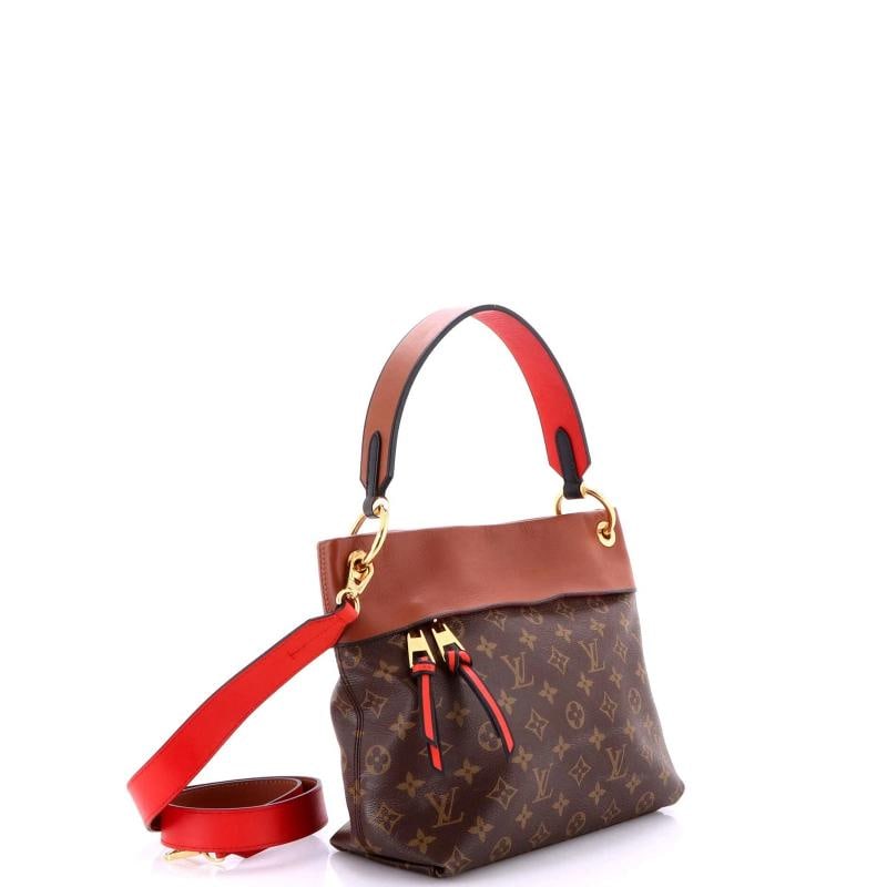 Louis Vuitton Tuileries Besace Bag Monogram Canvas with Leather: Condition: Pre-owned - Good,Brand: Louis Vuitton,Exterior Material: Leather, Canvas Coated,Style: Hobos,Exterior Color: Red,Department: Women,Size: Unknown,Accessories: With Strap 