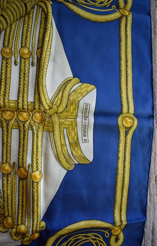 Rare Hermes Brandebourgs Silk Scarf Retailed by Triminghams Burmuda (1 of 3)