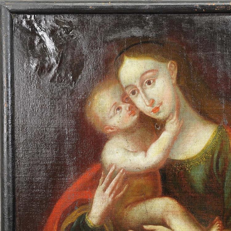 Oil Painting Miraculous Image of Insbruck Maria with Child after Cranach - 2
