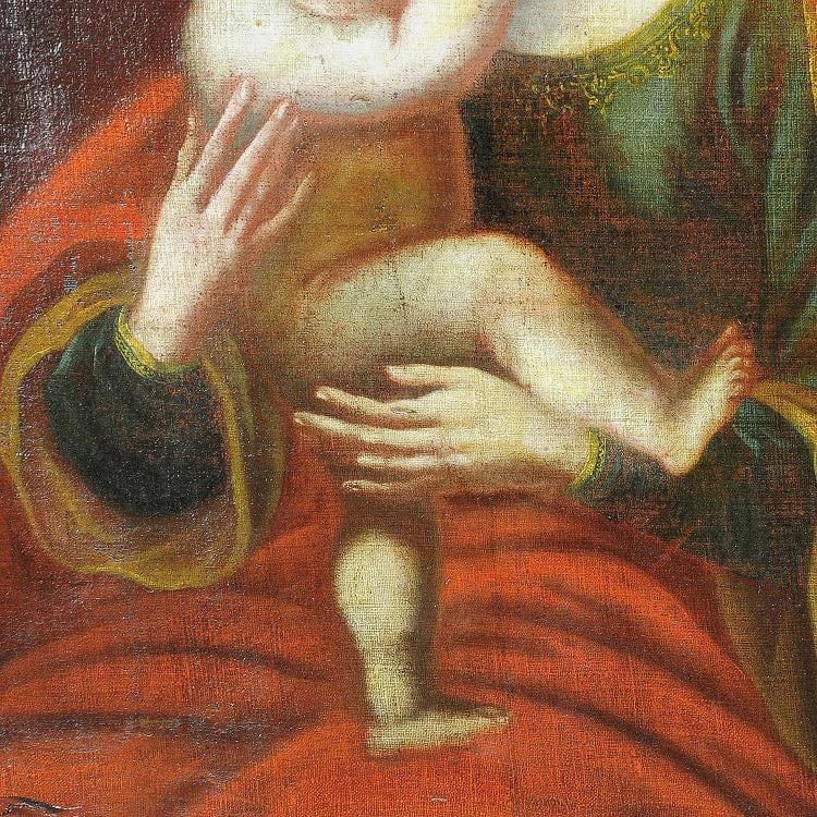 Oil Painting Miraculous Image of Insbruck Maria with Child after Cranach - 3