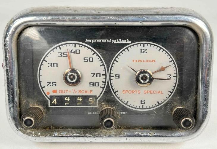 Vintage Halda Haldex Sweden Speed Pilot Rally Gauge Sports Special w/ Drive Gear (1 of 6)