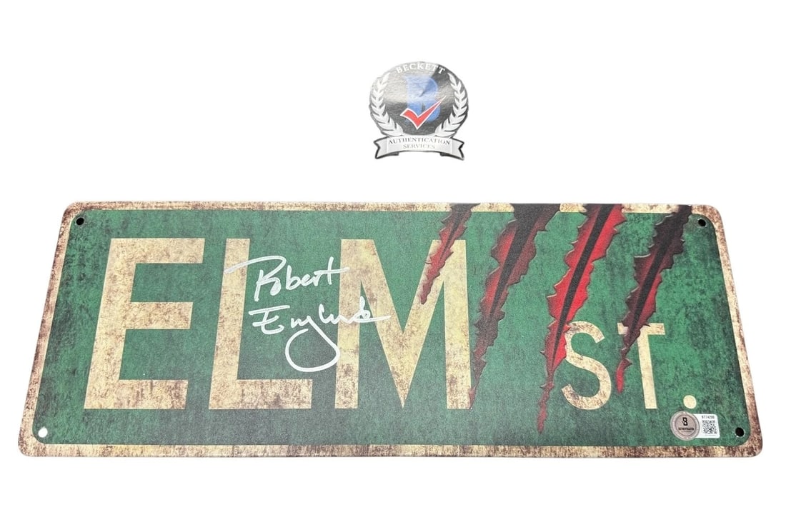 Robert Englund Signed Auto Nightmare On Elm Street Street Sign Beckett BAS (1 of 1)