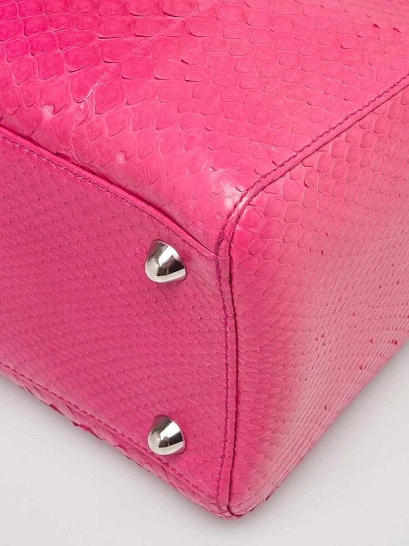 Christian Dior Pink Python Large Lady Dior Bag - 4