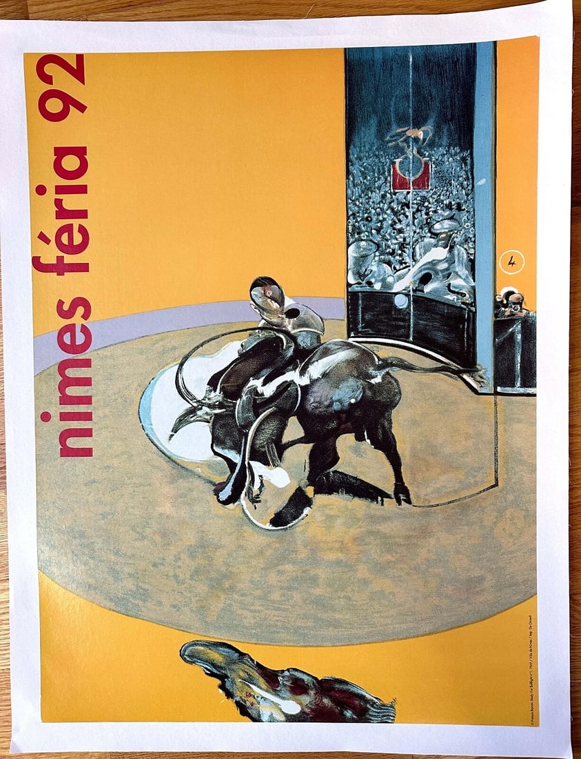FRANCIS BACON AUTHENTIC ORIGINAL SERIGRAPH PRINT FERIA NIMES 1992 LARGE VERSION (1 of 7)