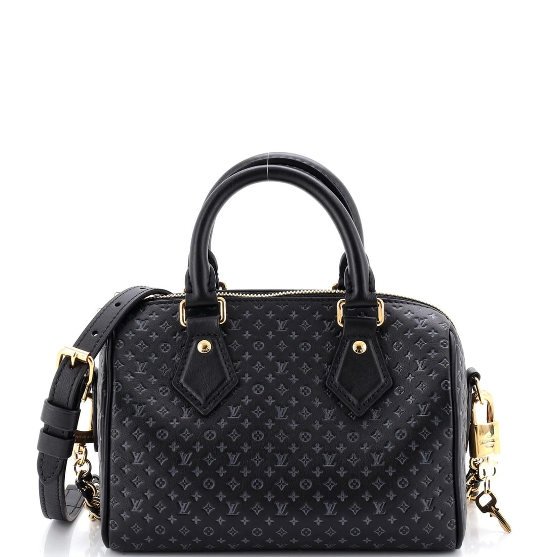 Louis Vuitton Speedy Bandouliere Bag Nanogram Embossed Leather 20 (1 of 6)
