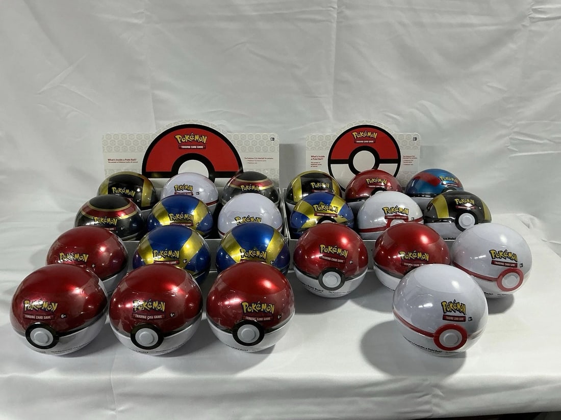 Pokemon 2020 Pokeball Tins A22 J21 C23 D23 Lot Of 22 Factory Sealed New (1 of 15)