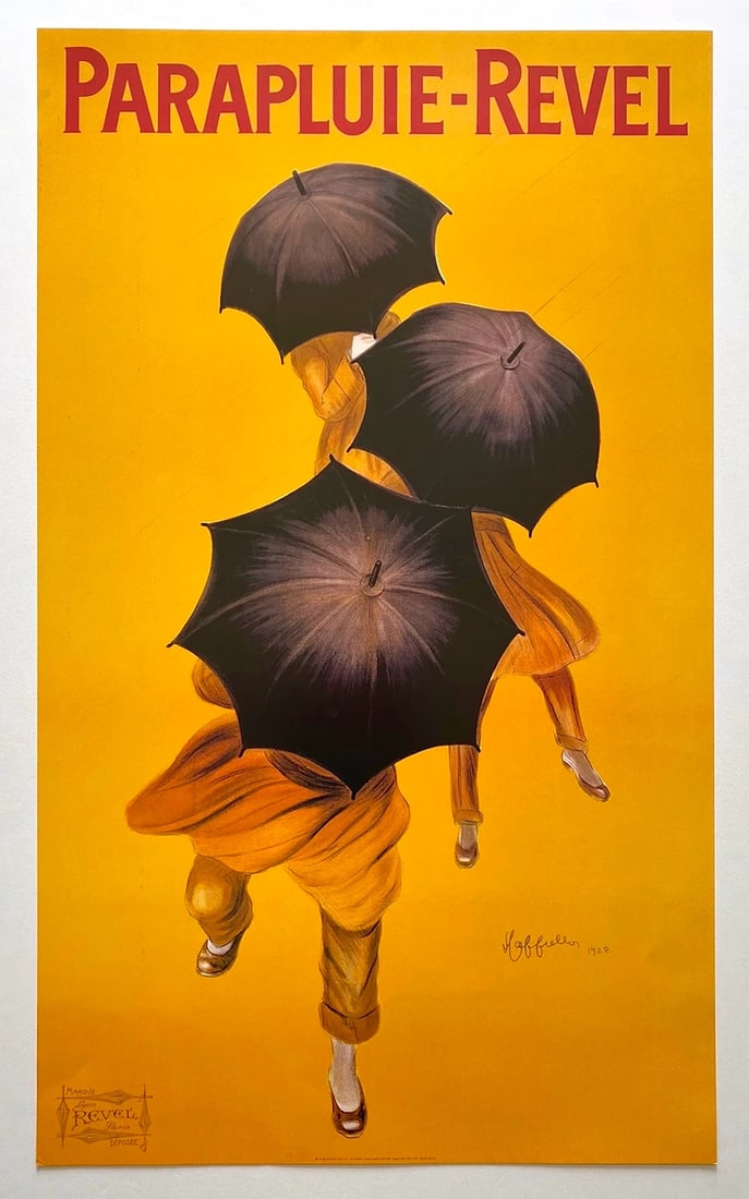 LEONETTO CAPPIELLO 1998 LITHOGRAPH PRINT FRENCH POSTER "PARAPLUIE-REVEL" 1922 (1 of 13)