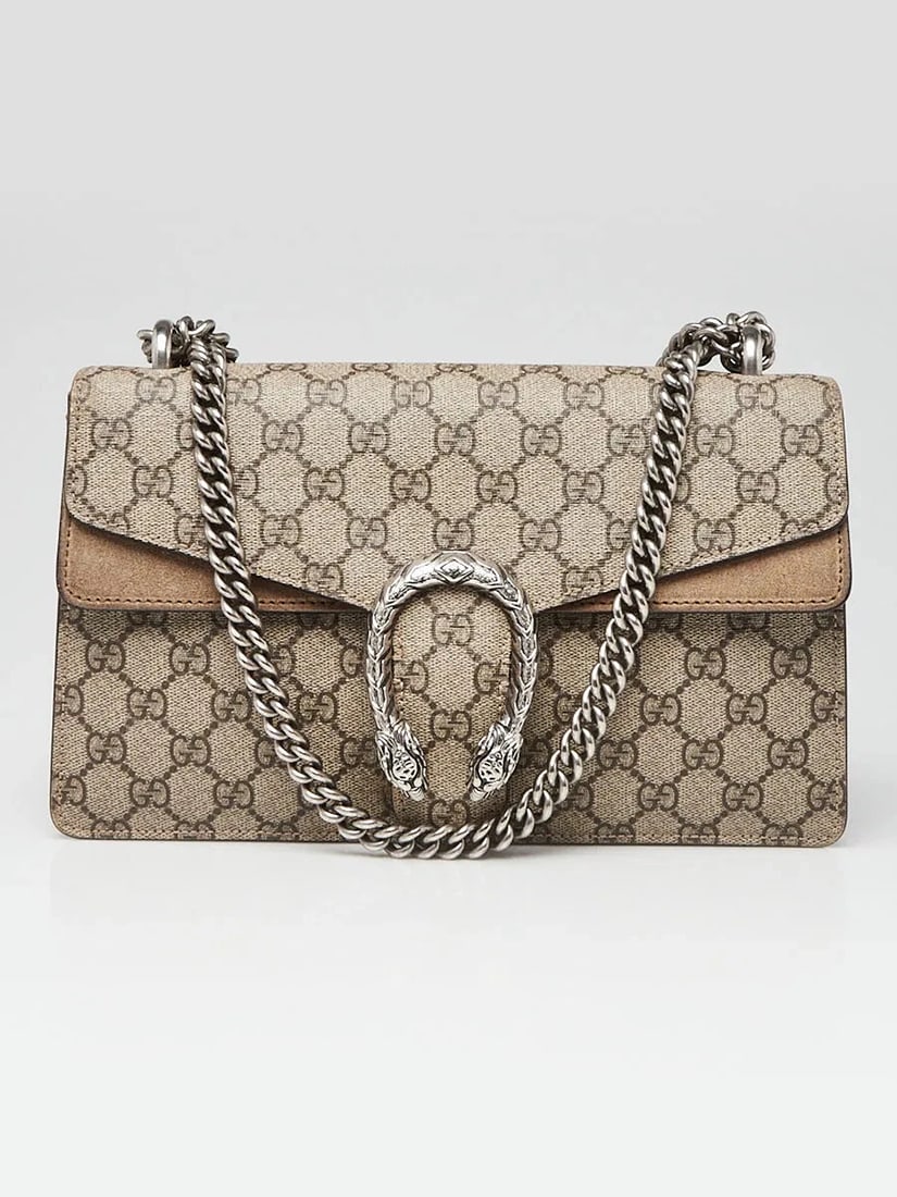Gucci Beige/Ebony GG Supreme Coated Canvas Dionysus Small Shoulder Bag (1 of 12)