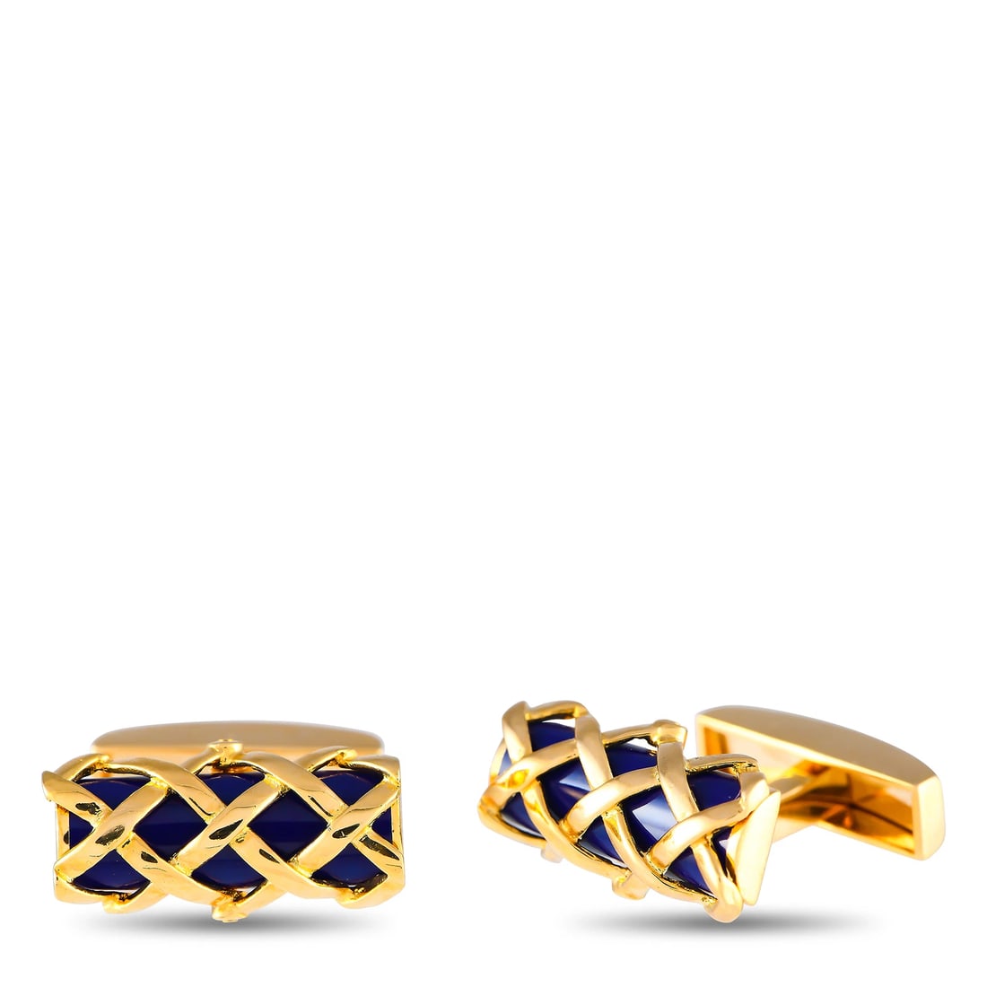 Tiffany & Co. 18K Yellow Gold Enameled Cufflinks TI10-080724 (1 of 2)