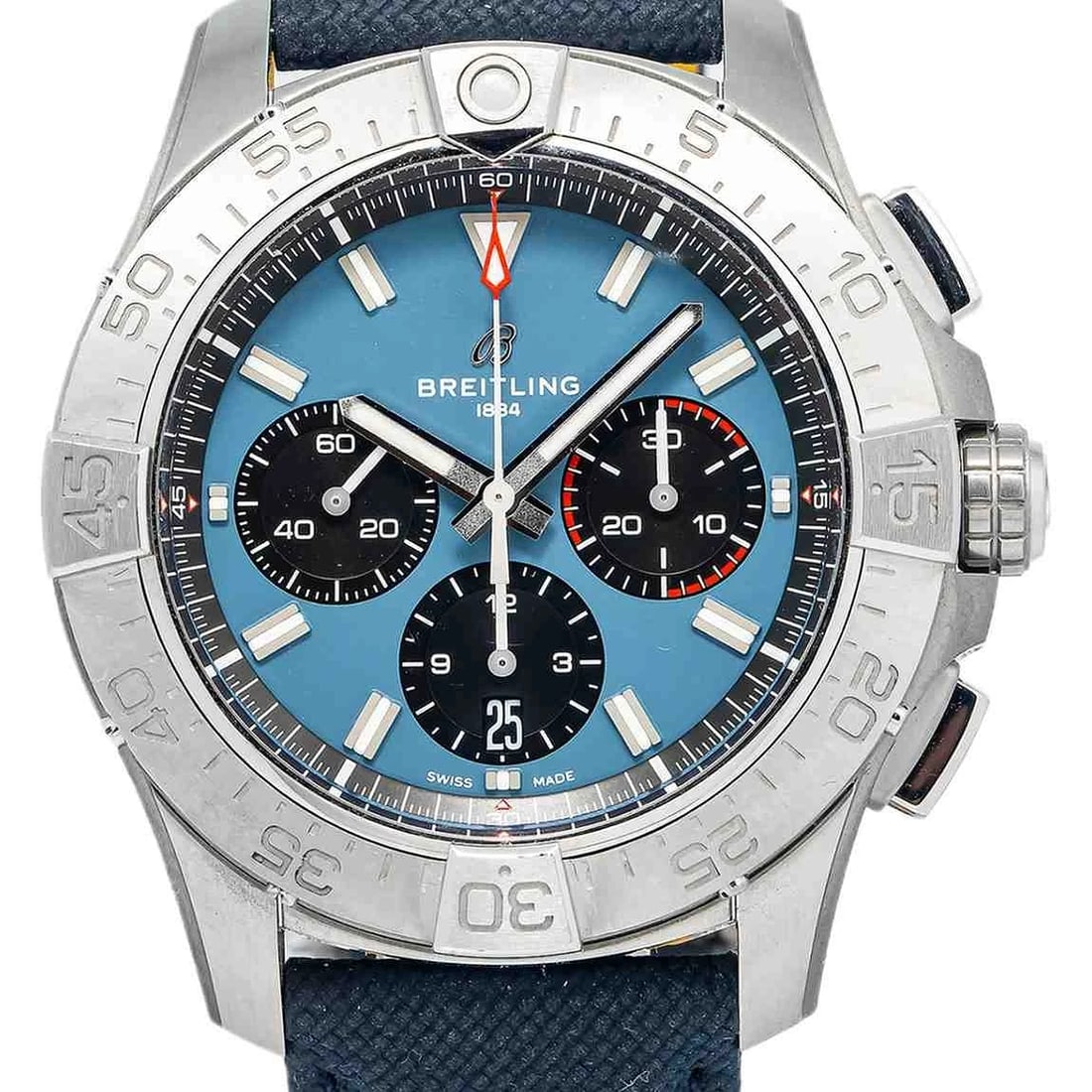 Breitling B01 Chronograph Avenger AB0147 MINT Blue Dial 2023 Men's Watch 44mm (1 of 6)