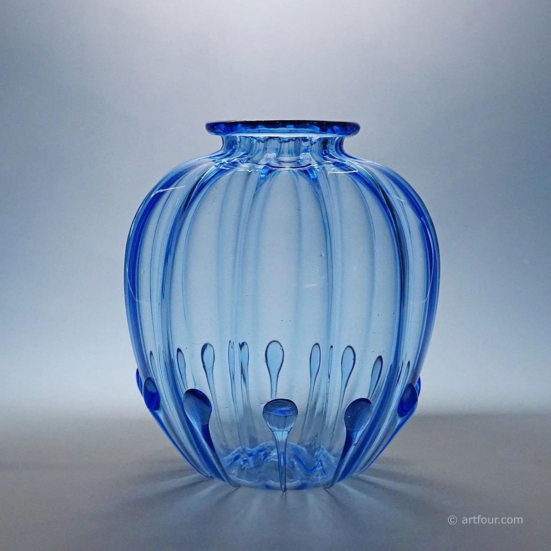 Large Vetro Soffiato Glass Vase by Vittorio Zecchin for Venini Murano 1924 (1 of 12)