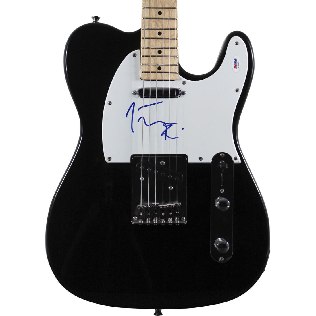 Joe Elliott & Rick Allen Def Leppard Signed Black Electric Guitar (PSA COA) (1 of 3)