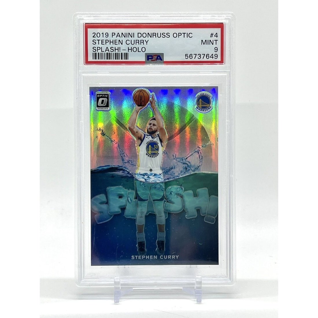 2019 Panini Donruss Optic STEPHEN CURRY #4 Warriors PSA 9 MINT (1 of 1)