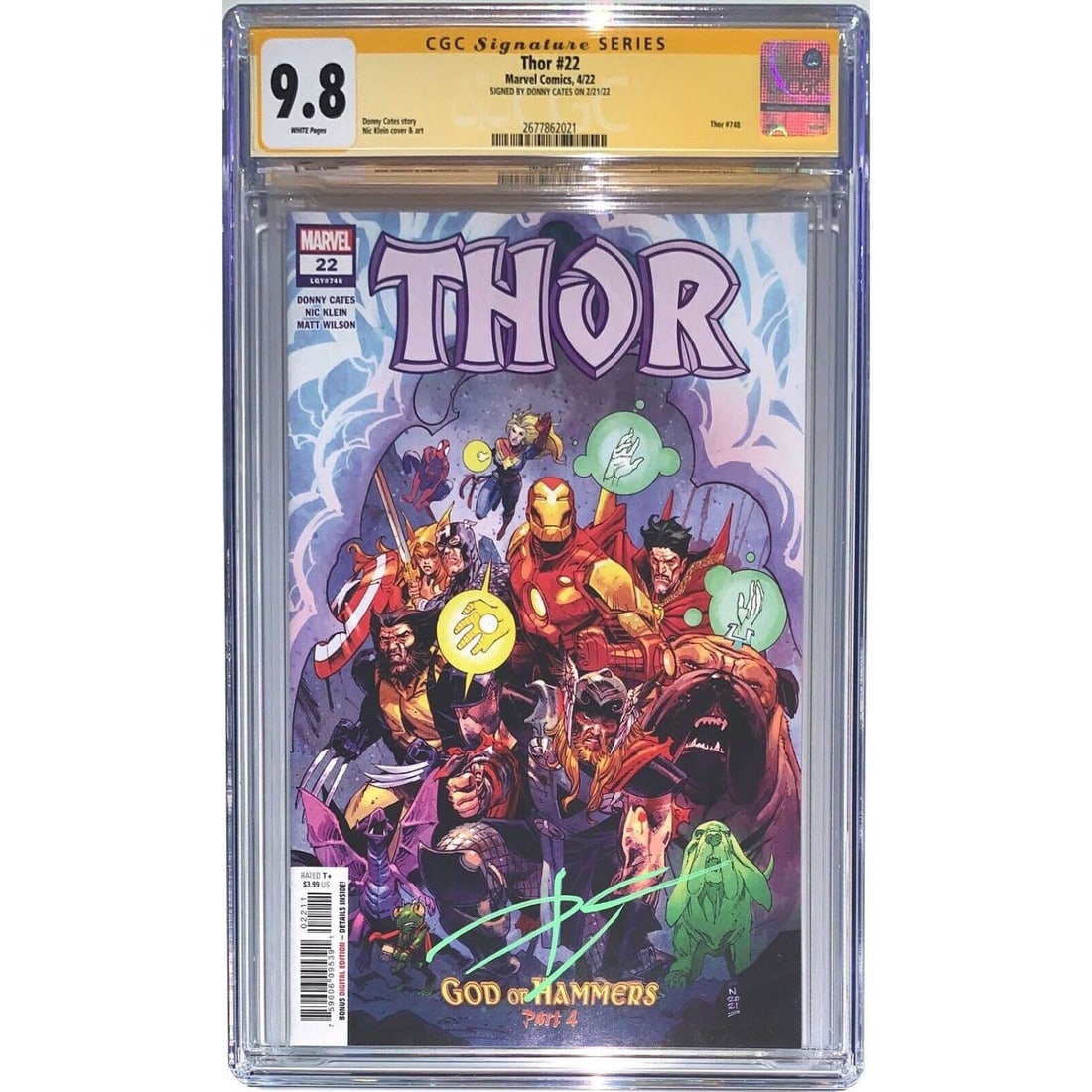 Thor #22 CGC SS 9.8 Signed By Donny Cates (1 of 3)