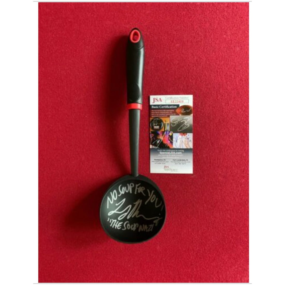 The Soup Nazi, (Larry Thomas) "Autographed" (JSA) Soup Ladle (Seinfeld): The Soup Nazi, (Larry Thomas) "Autographed" (JSA) Soup Ladle (Seinfeld)