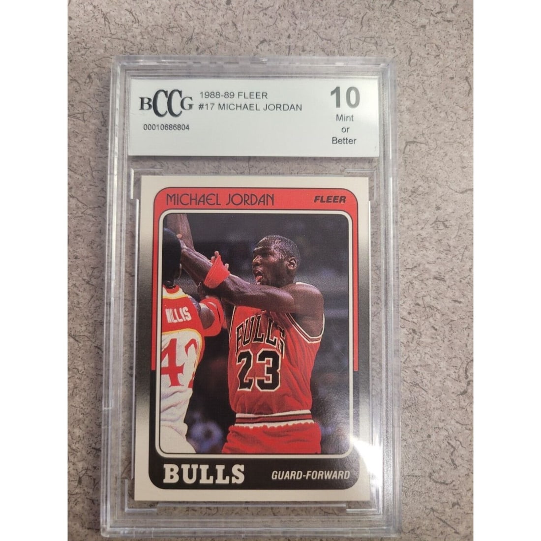 1988-89 Fleer MICHAEL JORDAN Bulls BCCG 10 (1 of 2)