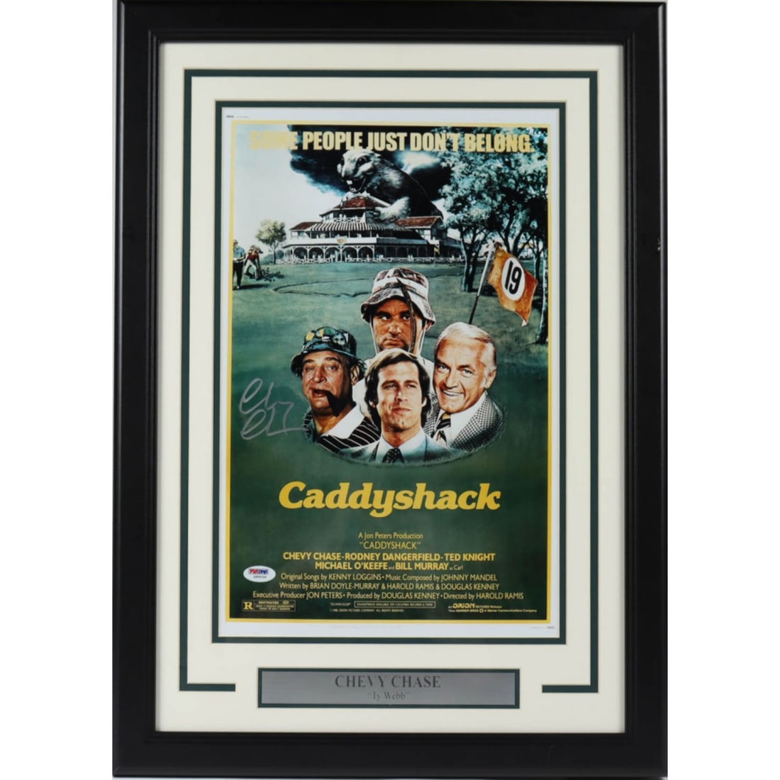 Chevy Chase Signed "Caddyshack" 17.5x24.5 Custom Framed Display (PSA COA) (1 of 1)