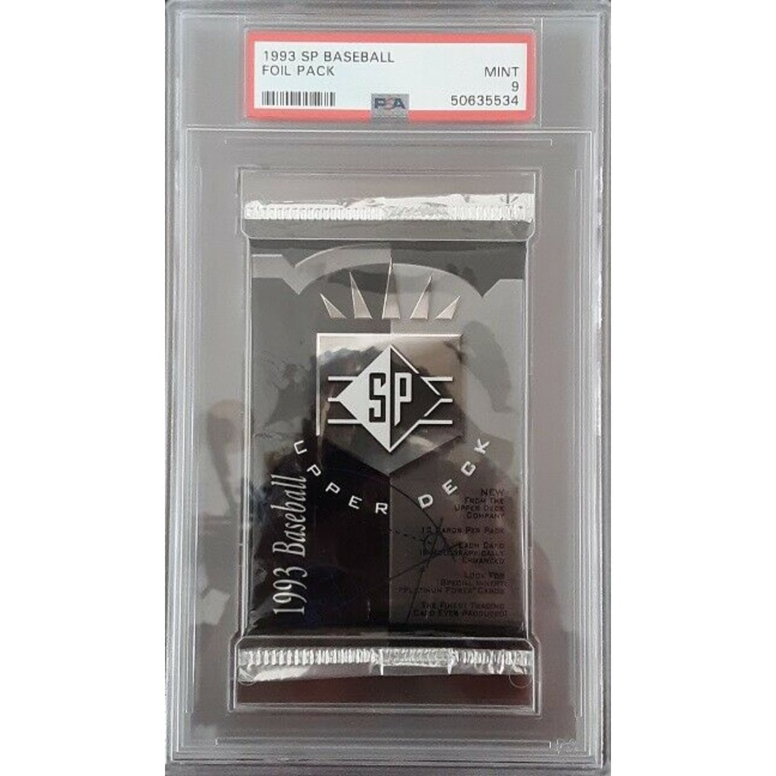 1993 Upper Deck SP Foil Pack Possible Derek Jeter Rookie Card Unopened PSA 9 (1 of 1)