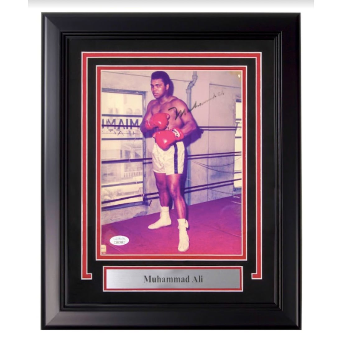 Muhammad Ali Signed Framed Photograph w/ JSA Letter of Authenticity (1 of 1)