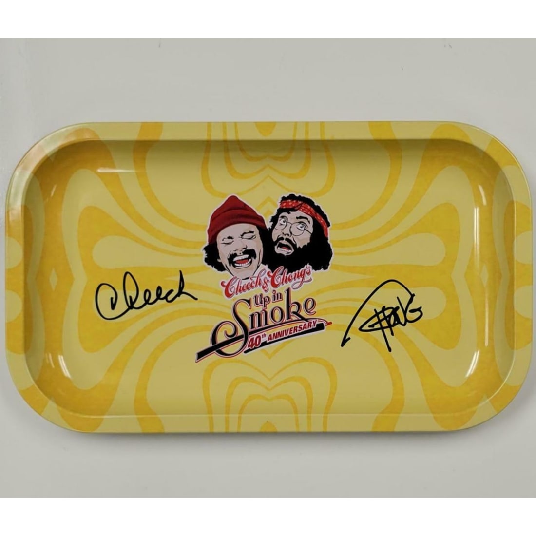 Cheech Marin and Tommy Chong signed 6x10 Rolling Tray (BAS COA) (1 of 2)