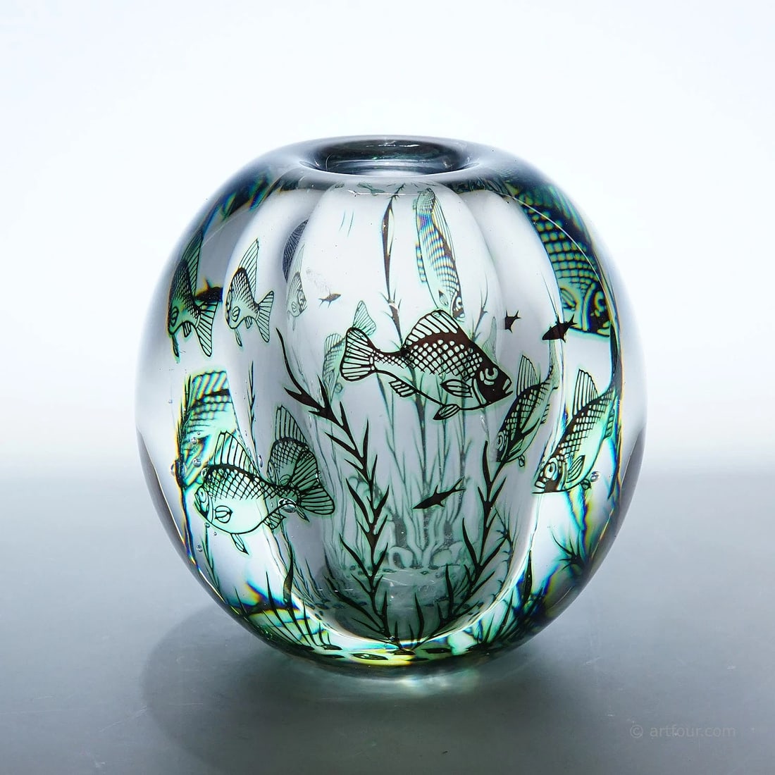 Vintage Fish Graal Vase by Edward Hald for Orrefors, Sweden (1 of 5)