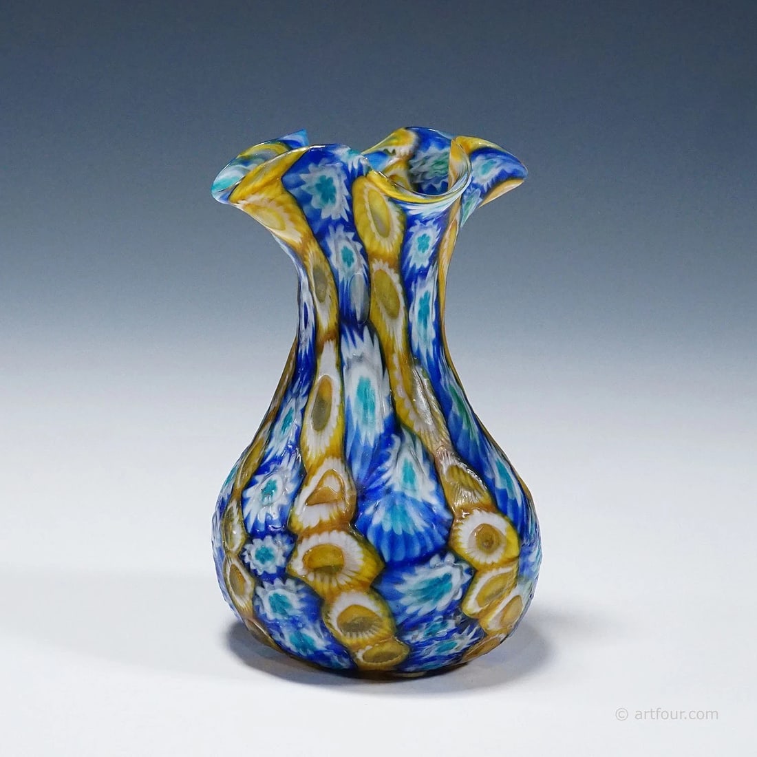 Antique Millefiori Vase, Fratelli Toso Murano ca. 1920s (1 of 6)