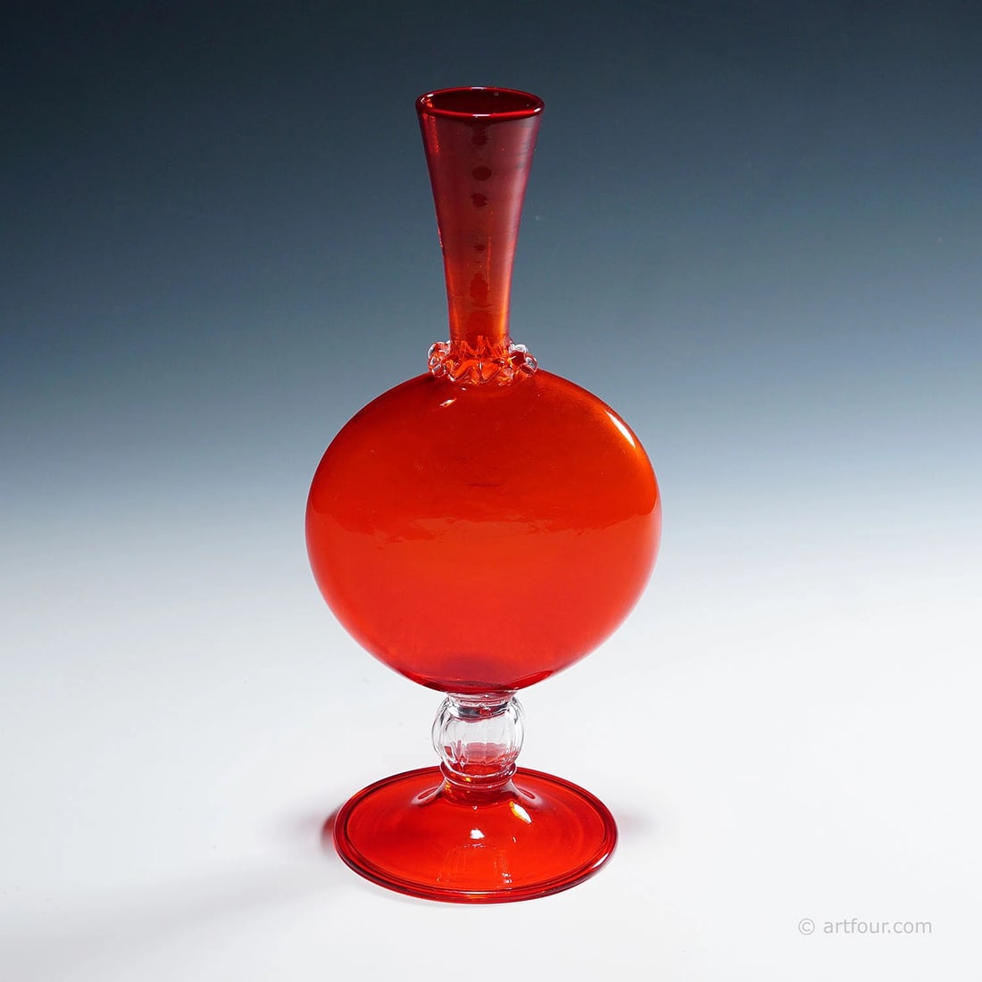 Vetro Soffiato Glass Vase by Vittorio Zecchin for Venini Murano ca. 1950 (1 of 8)