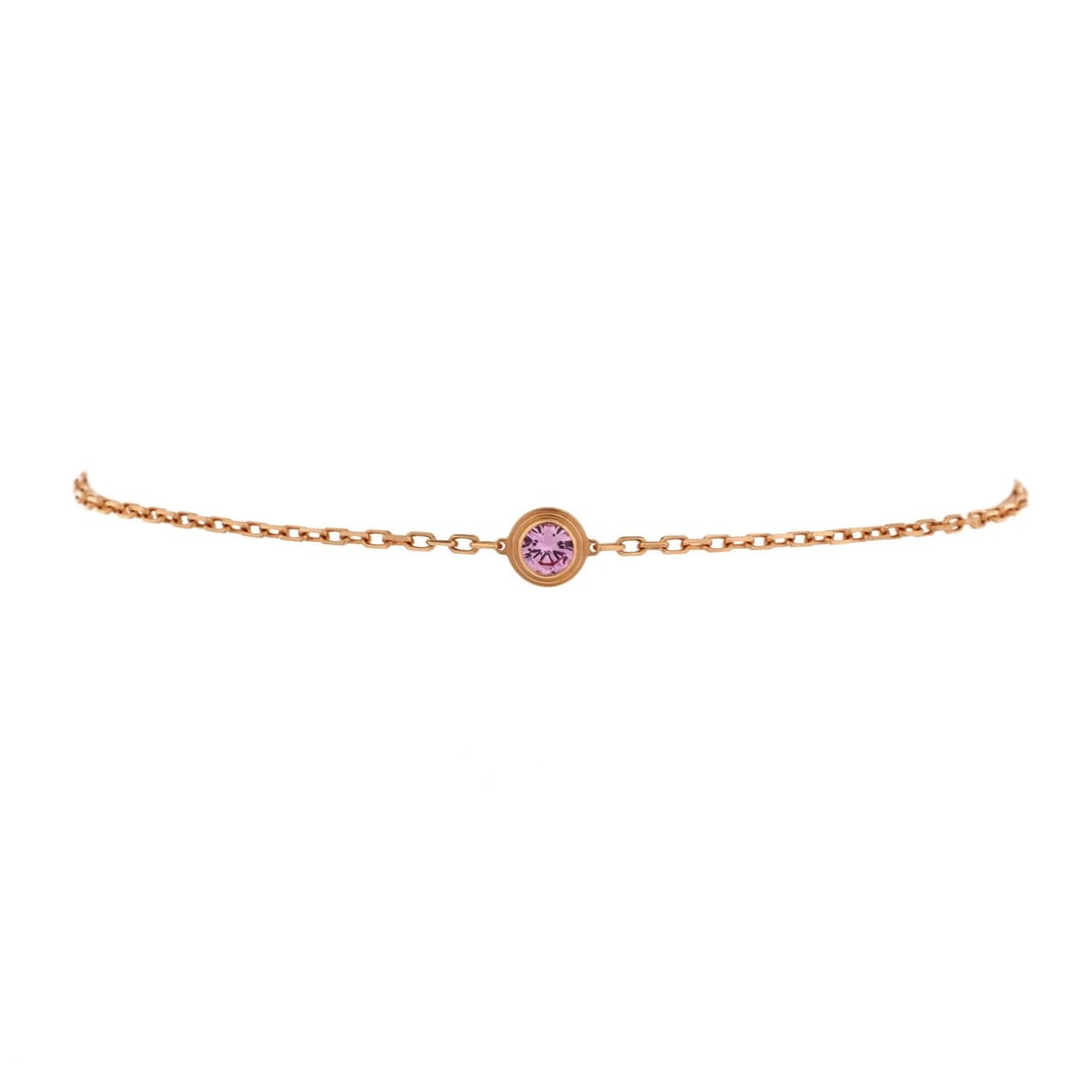 Cartier D'Amour Bracelet 18K Rose Gold with Pink Sapphire (1 of 3)